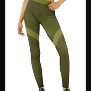 Alo Yoga Illusion Seamless High-Waist Legging Small Anthracite/Highlighter